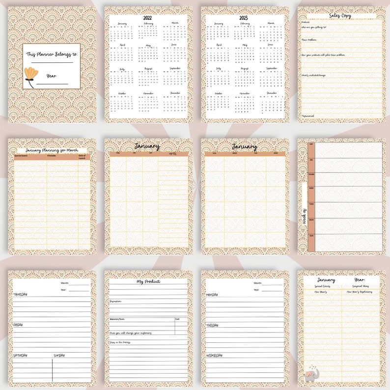 Creating Printables Planner Printable Set Printable Business Etsy Canada