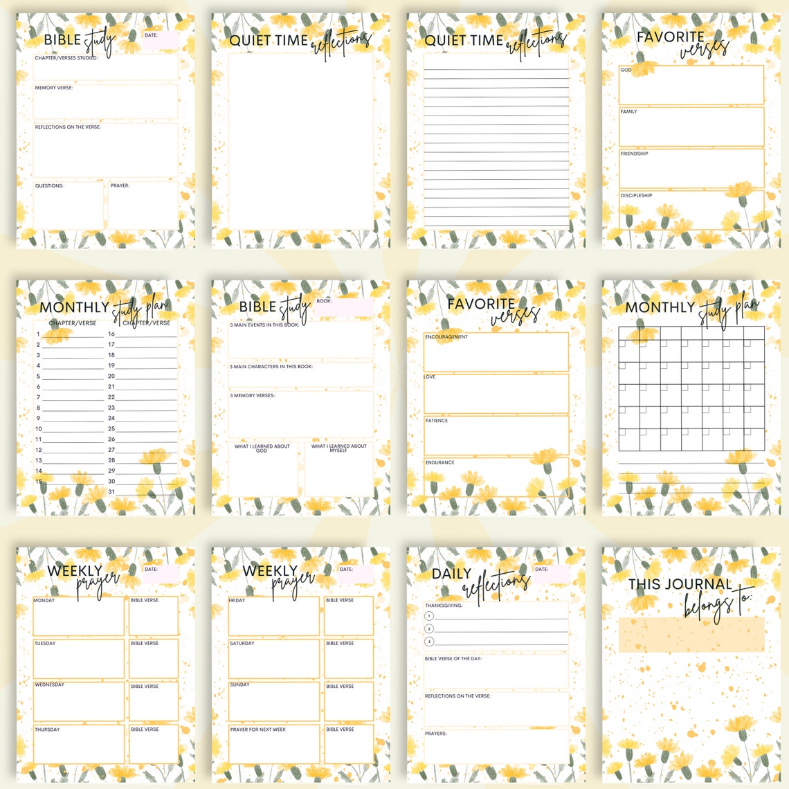 Bible Study Journal Printable - Etsy