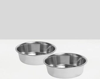 Hiddin Double Feeder Pet Bowl - Silver