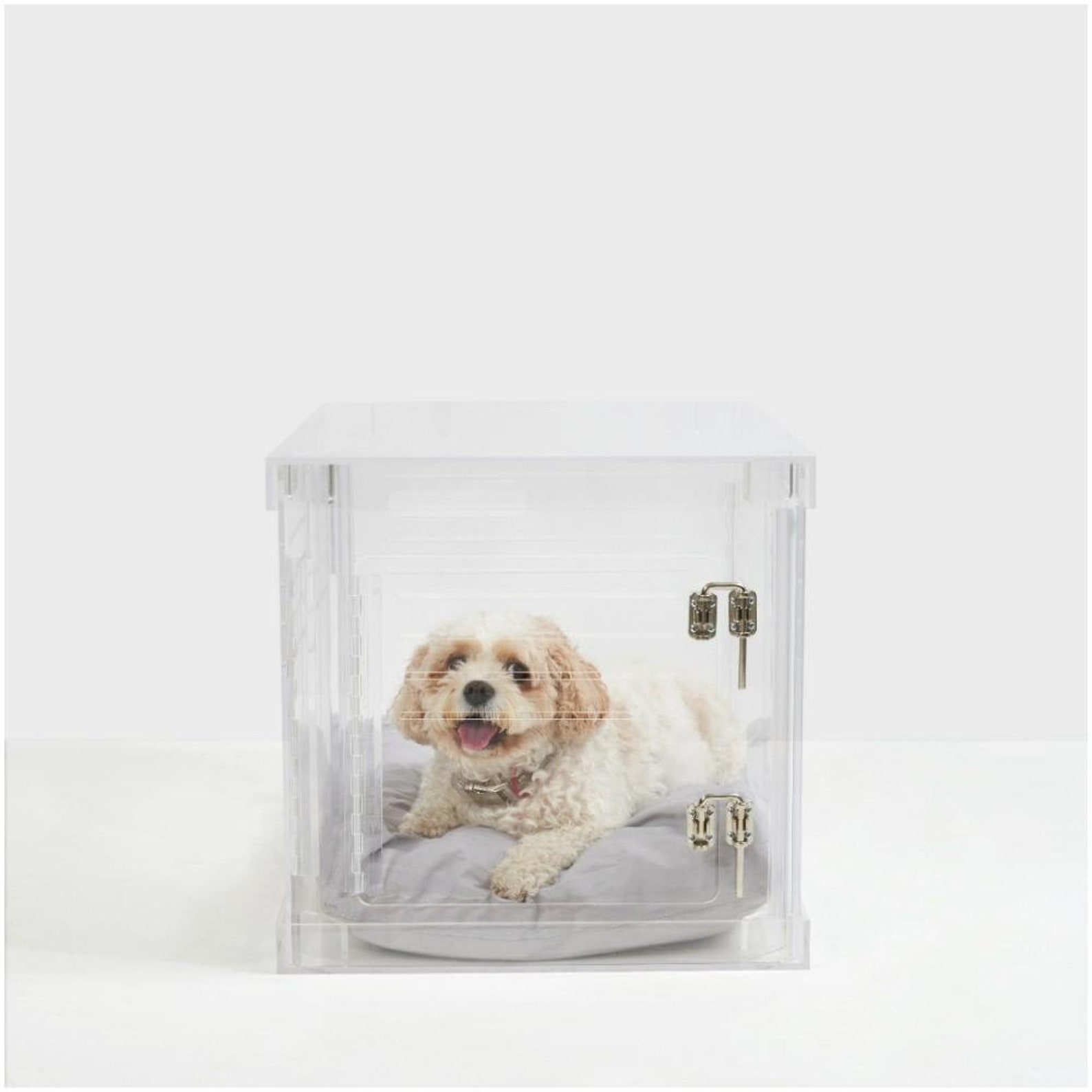 Small Clear Modern Dog Crate to Gate Acrylic Lucite Pet Etsy
