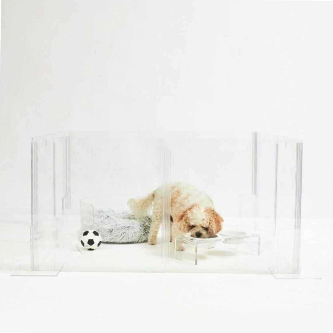 Clear View Lucite Acrylic Modern Pet Dog Playpen Kennel Etsy