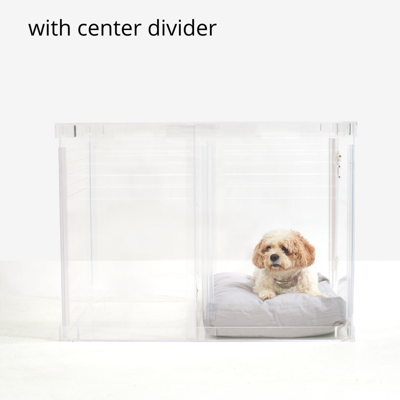 Medium Clear Modern Dog Crate to Gate Acrylic Lucite Pet Etsy