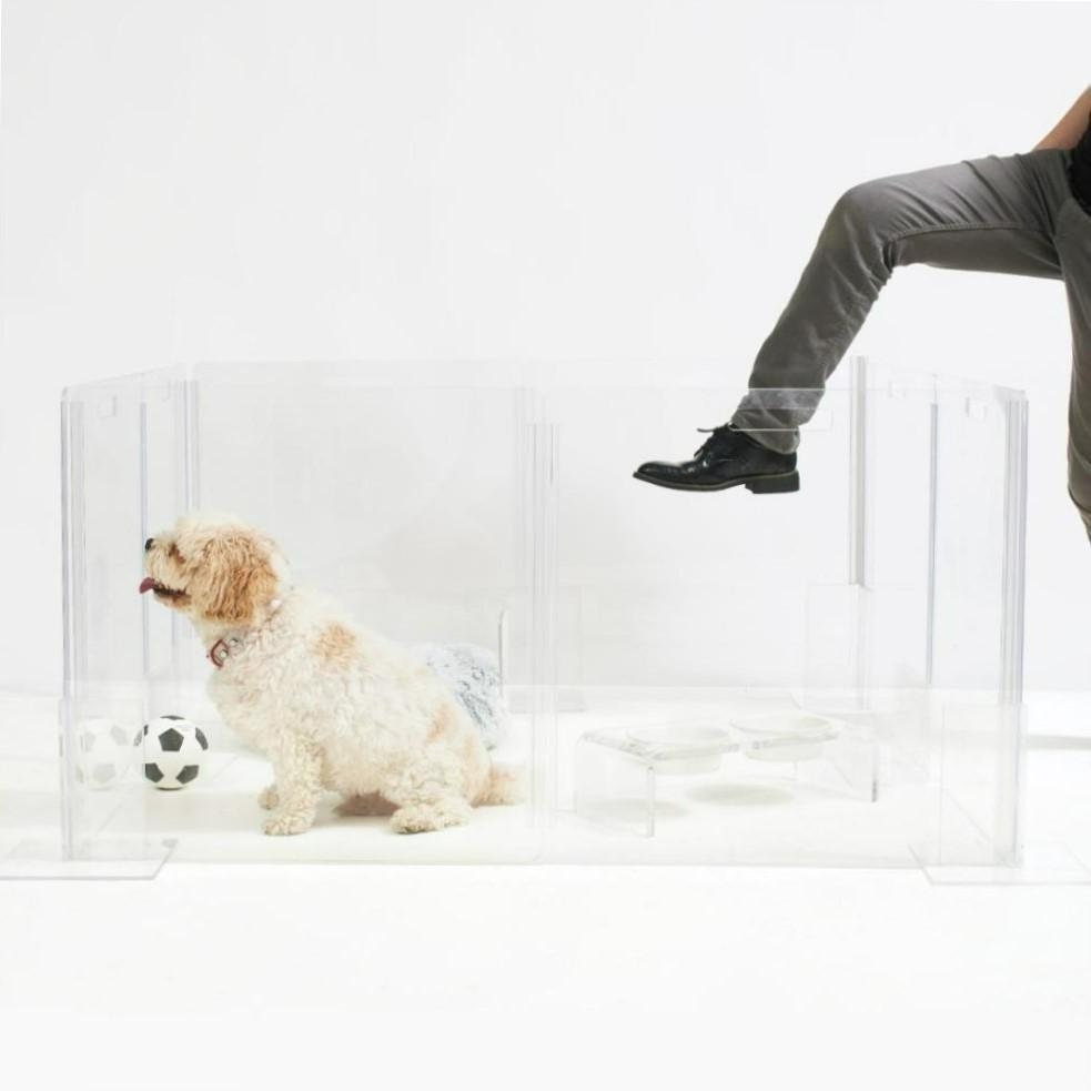 Clear View Lucite Acrylic Modern Pet Dog Playpen Kennel Etsy
