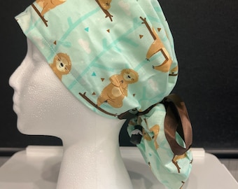Ponytail Scrub Cap
