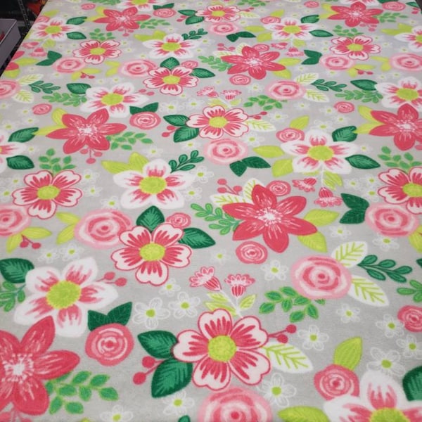 Neon Floral Bears Hooded Blanket
