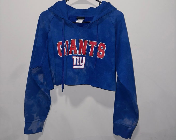 Tie Dye New York Giants Cropped Hoodie Sweatshirt, Giants Sweatshirt, Giants NFL Sweatshirt