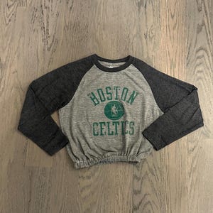 Boston Celtics Long Sleeve Elastic Waist Tee, Boston Celtics Tee