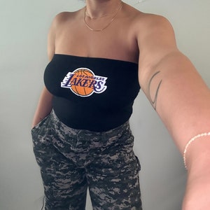 Women's Los Angeles Lakers Mesh Crop Tank Finestvibes Clothing