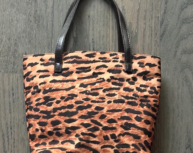 Featured listing image: Vintage 1990s Estée Lauder Leopard Print Tote Bag