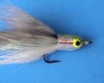 Streamer con cabeza de pez Gray Smelt, tamaño 1/0