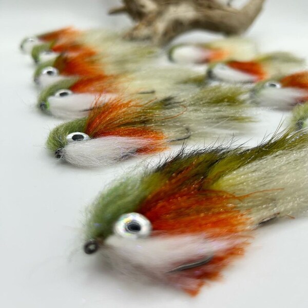Irideus Baby Rainbow Trout Streamer Flies – 6-Pack, Size 8 – For Trout & Steelhead