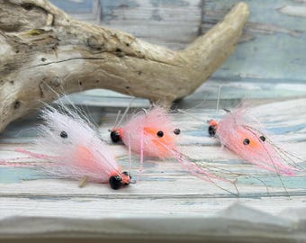 Mosca para pescar Bonefish con camarones en desove, paquete de 3