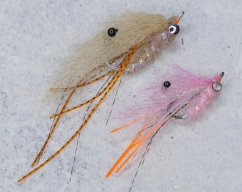 Camarón fantasma, mosca para camarón bonefish; tamaños 2 y 6 - paquete de 3