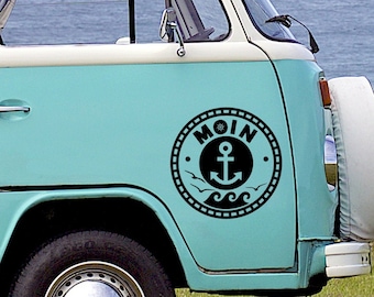 Hello anchor seagull sticker car campervan Nordic vanlife
