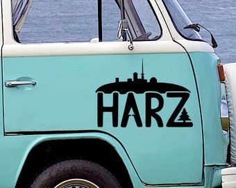 Harz Silhouette Sticker, Brocken Mountain, Mountains, Wanderlust, Love of Home, Car, Motorhome, Camper, Vanlife, Outdoor Lifestyle