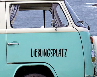 Aufkleber Sticker für Auto Wohnmobil Camper Wohnwagen Wunschtext Vanlife