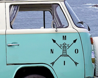 MOIN Sticker Car Motorhome Camper Vacation Wanderlust Lighthouse Arrows Vanlife