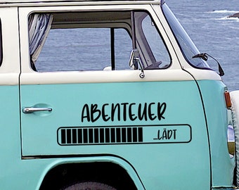 Adventure loading sticker car motorhome camper vacation wanderlust loading bar vanlife