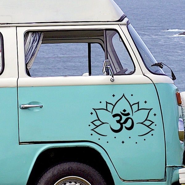 Om Aum Lotus Aufkleber Sticker Auto Wohnmobil Camper Vanlife Laptop