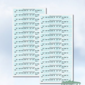 Postcrossing Aufkleber Sticker mit GPS Daten nach Wunsch Start personalisiert deutsche ID Datum Easy Peel Off Sticker Sheet