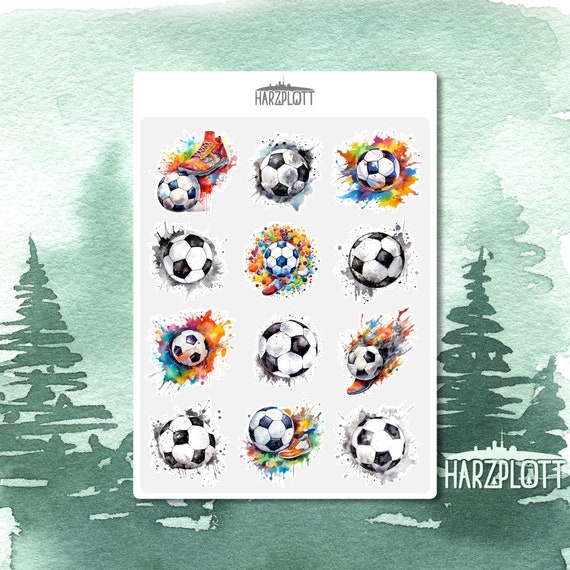 Footballs Peeloff Stickers Footballs Peeloff Stickers