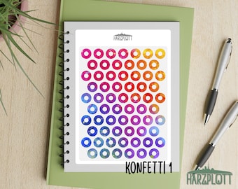 PLANNER BASICS hole reinforcement stickers for planner calendar bullet journal various colors