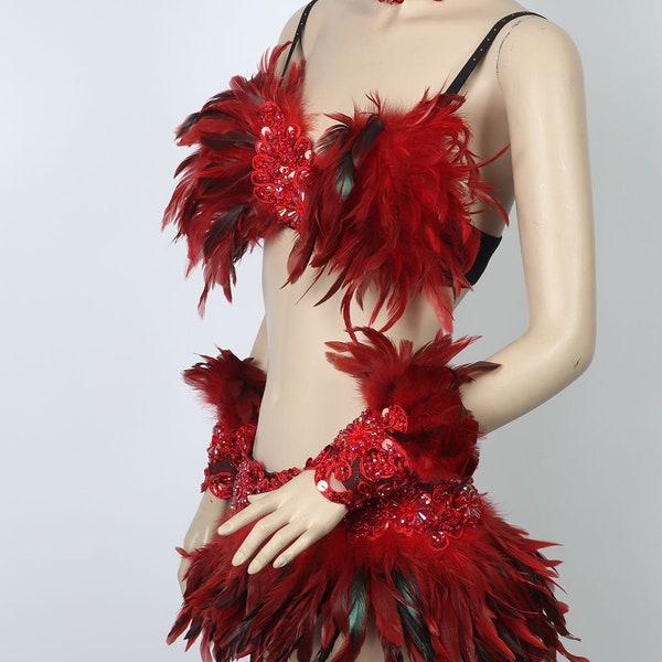 Feather Show Girl Rio Carnival Costume