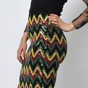 Gold sequin skirt 9mm top