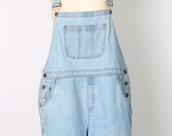 Size XL, Crazy Horse Short Vintage Denim Overalls / Dungarees, Shortalls / Aus 16, US 12