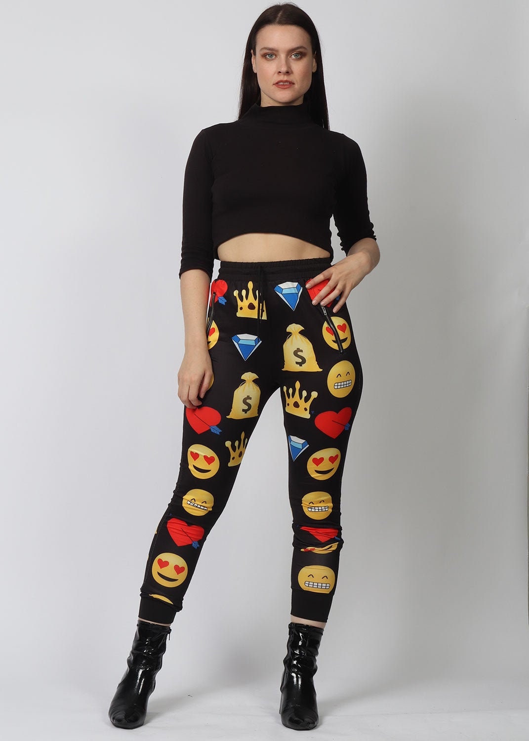 Juniors Emoji Leggings