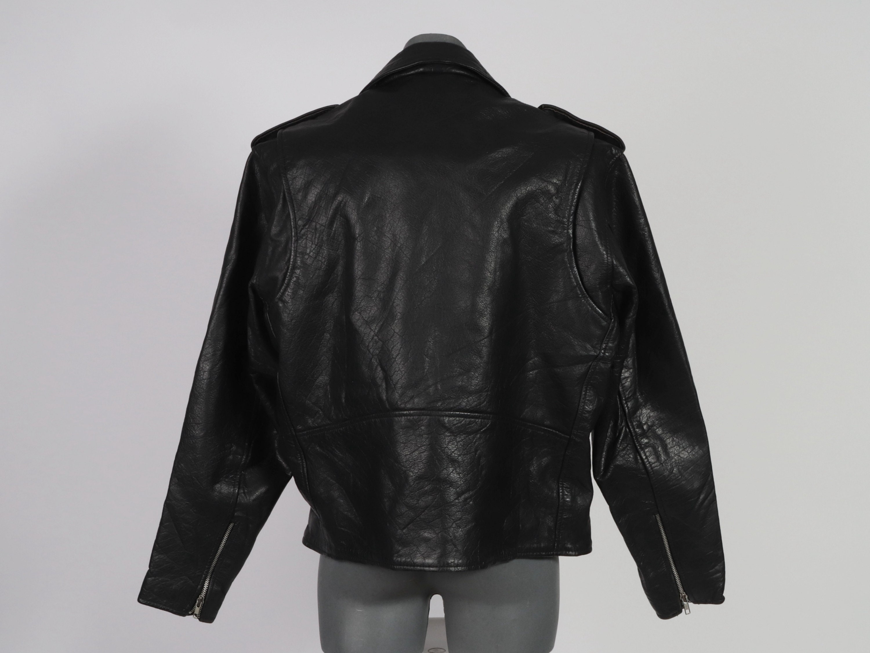 Xelement Vintage Leather Motorcycle Jacket / Size XL - Etsy