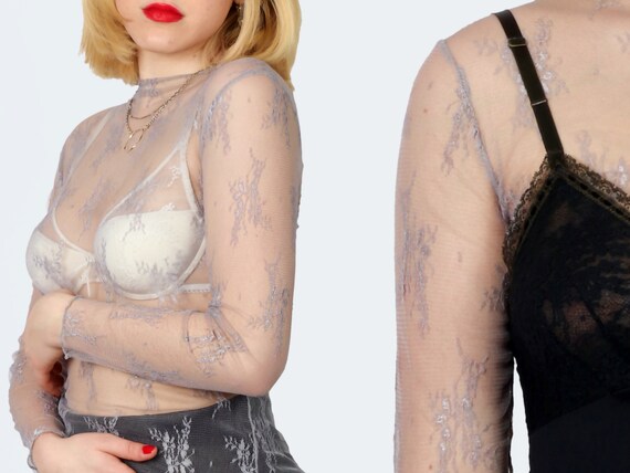 silver sheer top