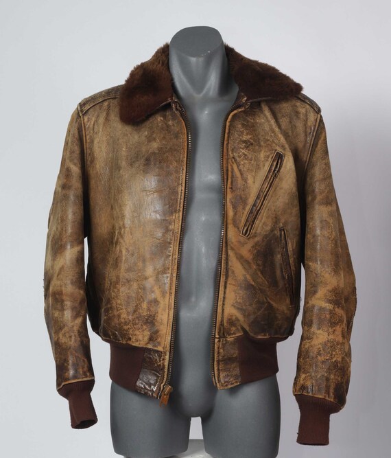 Weathered 50's bomber jacket