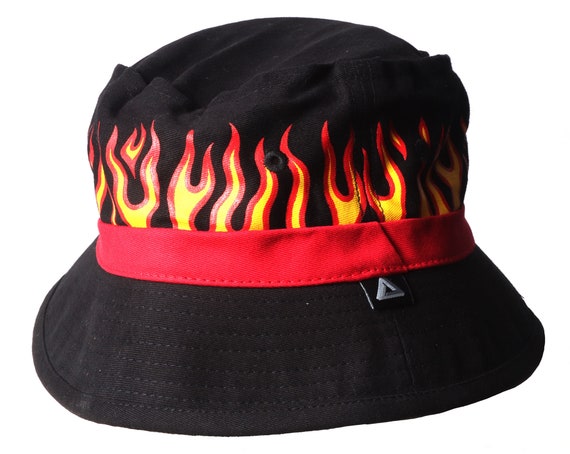 Flame Print Bucket Hat | Etsy Australia