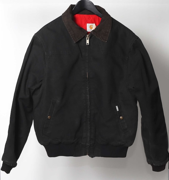 Vintage Carhartt L black bomber jacket