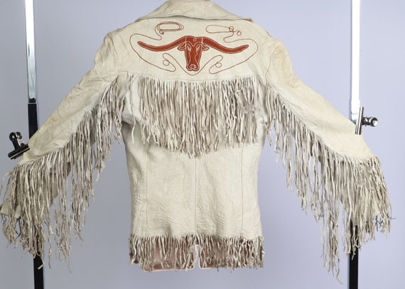 Fringed leather cowgirl rodeo jacket 50's/60's ori