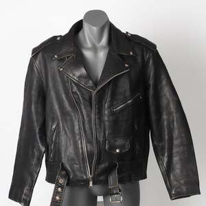 Ash Gee Vintage Leather Motorcycle Jacket Size L - Etsy