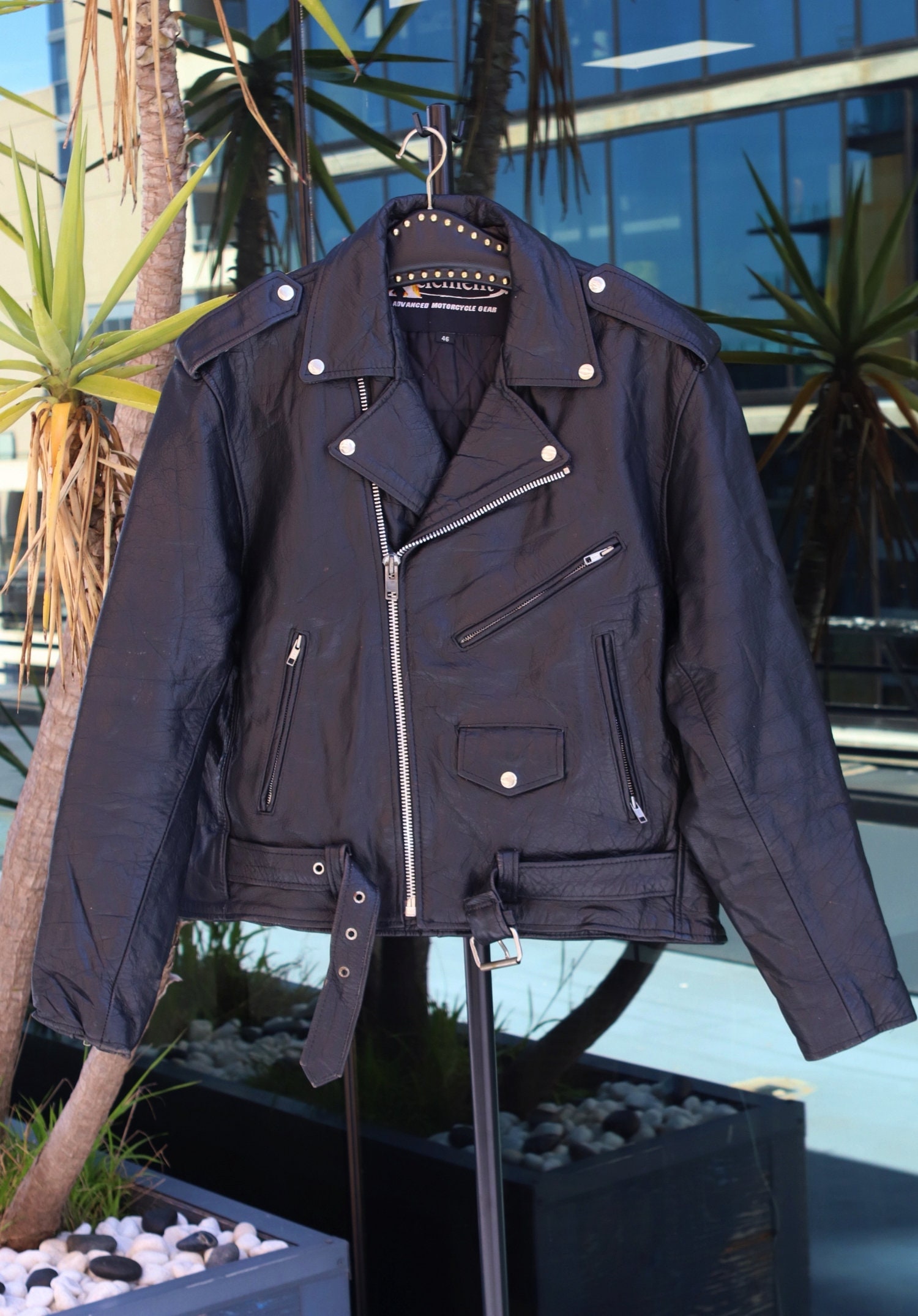 Xelement Vintage Leather Motorcycle Jacket / Size XL - Etsy