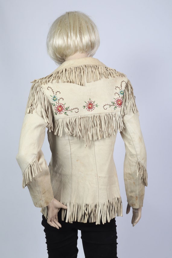 1950's Embroidered fringed leather Western Jacket