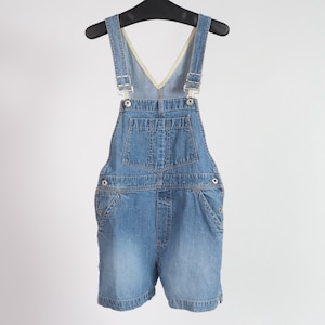 Gr. XS, Kurz Vintage Jeans Overall / Latzhose, Shortalls / Aus 6, US 2