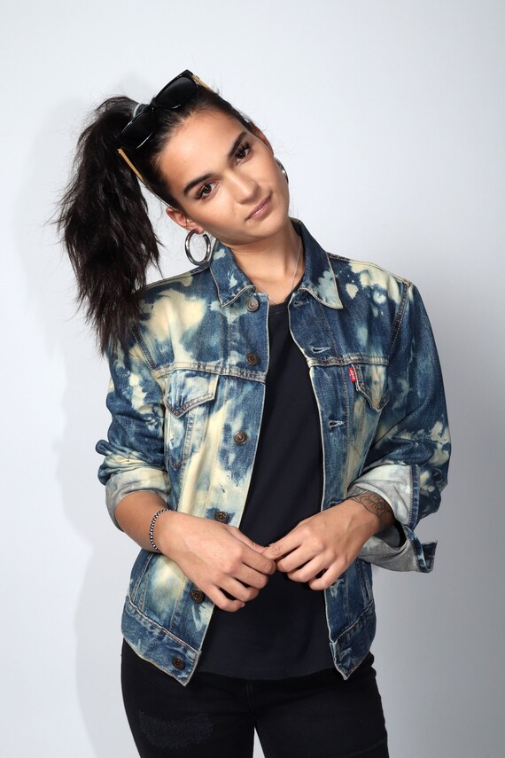 Levis Bleach Splatter Trucker Jacket - Etsy