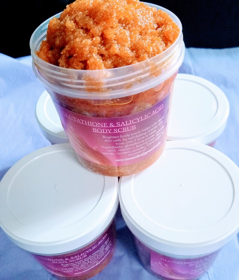 GLUTATHIONE & SALICYLIC Acid BODY Scrub Etsy