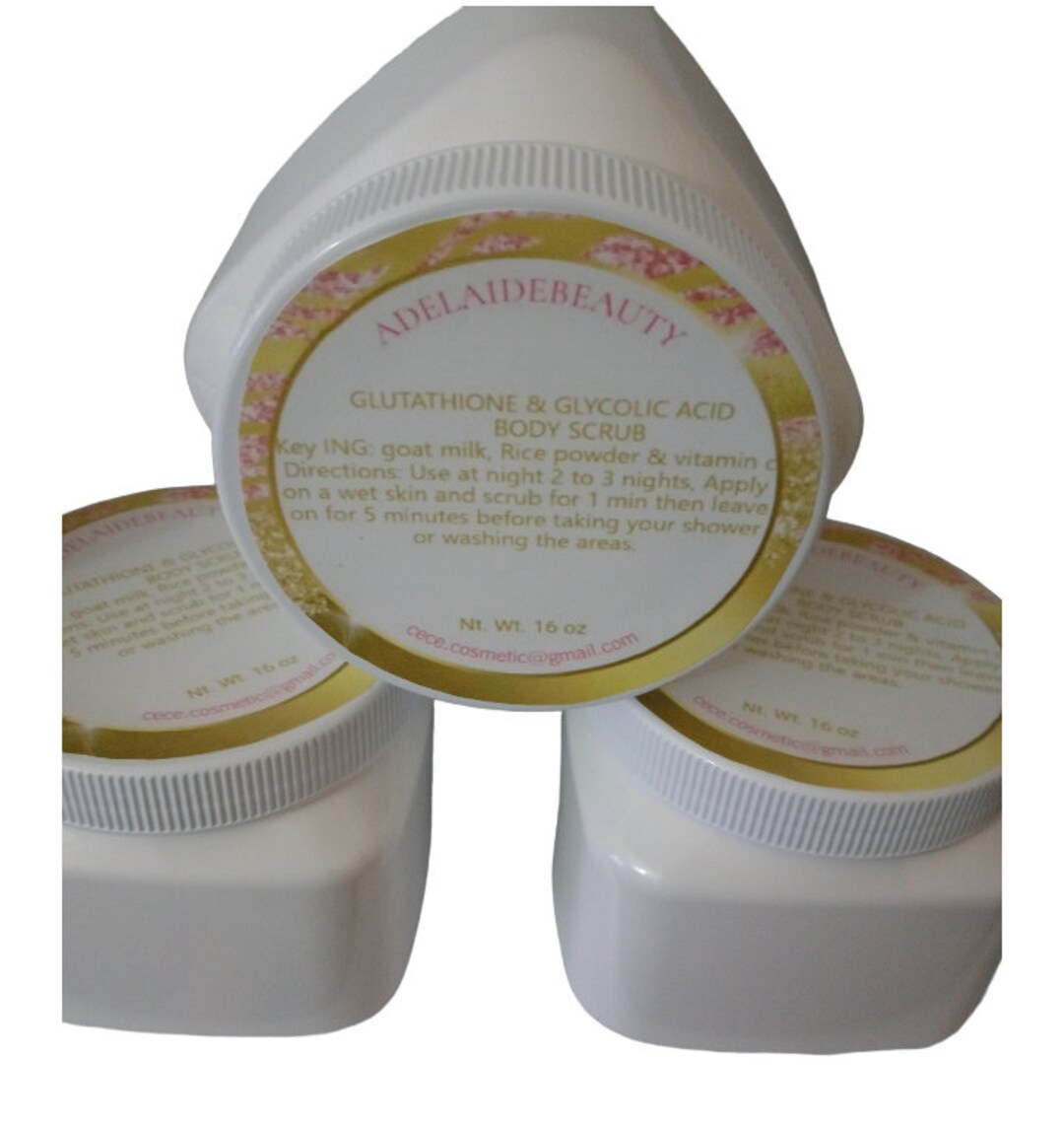 Glutathione & Glycolic Acid Body Scrub/ New Improvement Etsy
