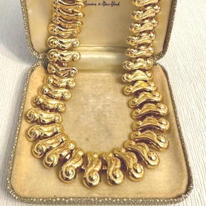 Vintage Napier Statement Kette, Vintage Gold Halskette, Vintage Gold Choker Halskette, Vintage Schmuck, Geschenk für sie, Damen Schmuck