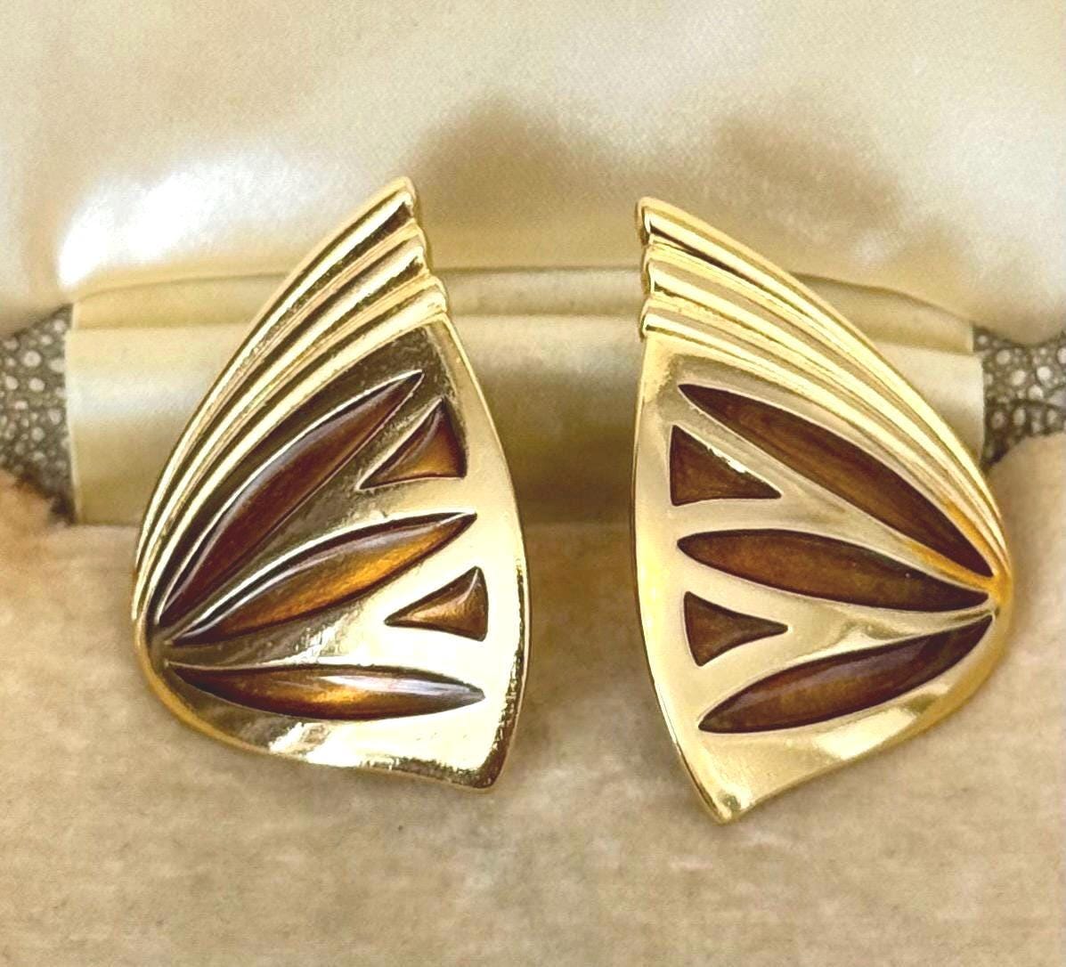 Boucles D'oreilles Clips Vintage Années 75/80 - Perles Multicolores