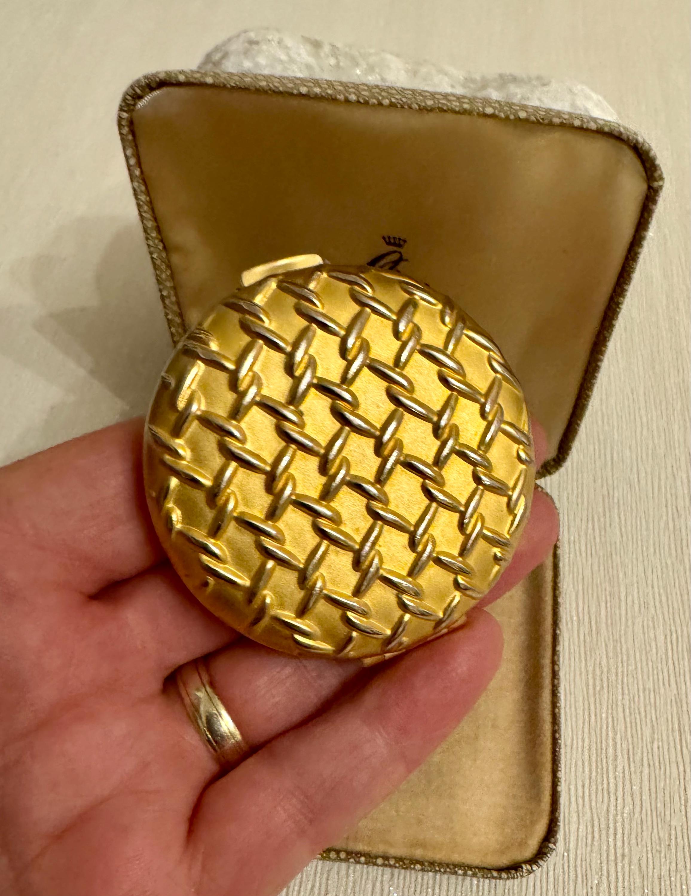 エスティローダー　ヴィンテージコンパクト ヴィンテージ エスティ ローダー ゴールドトーン ウィーブ コンパクト