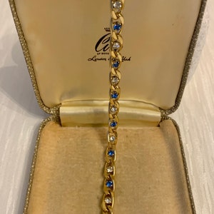 Vintage Gold Bracelet, Vintage Crystal Bracelet, Gold Wedding Bracelet, Vintage Gift Bracelet, Vintage Jewellery, Womens Bracelet