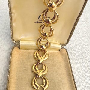 Vintage 80s Napier Chain Bracelet, Vintage Gold Napier Bracelet, Vintage Gold Plated Bracelet, Womens Bracelet, Vintage Jewellery Gift