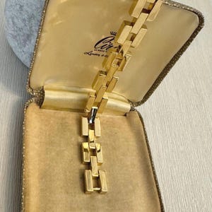 Vintage 18K Rolled Gold Link Bracelet: Elegant 80s Womens Jewelry