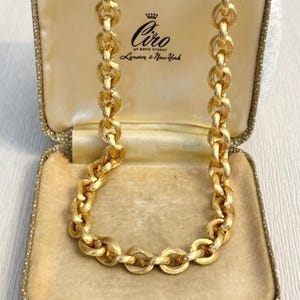 Vintage Gold Necklace, 80s Monet Necklace, Vintage Monet Jewellery, Vintage Collectable, Gold Choker Necklace, Gift For Her, Womens Necklace